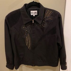 #Vintage PETITE Bomber Style Jacket.